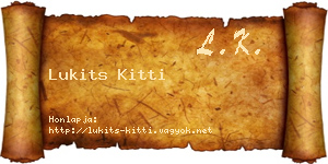 Lukits Kitti névjegykártya